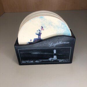 Vintage Lighthouse Coasters (8 in set)